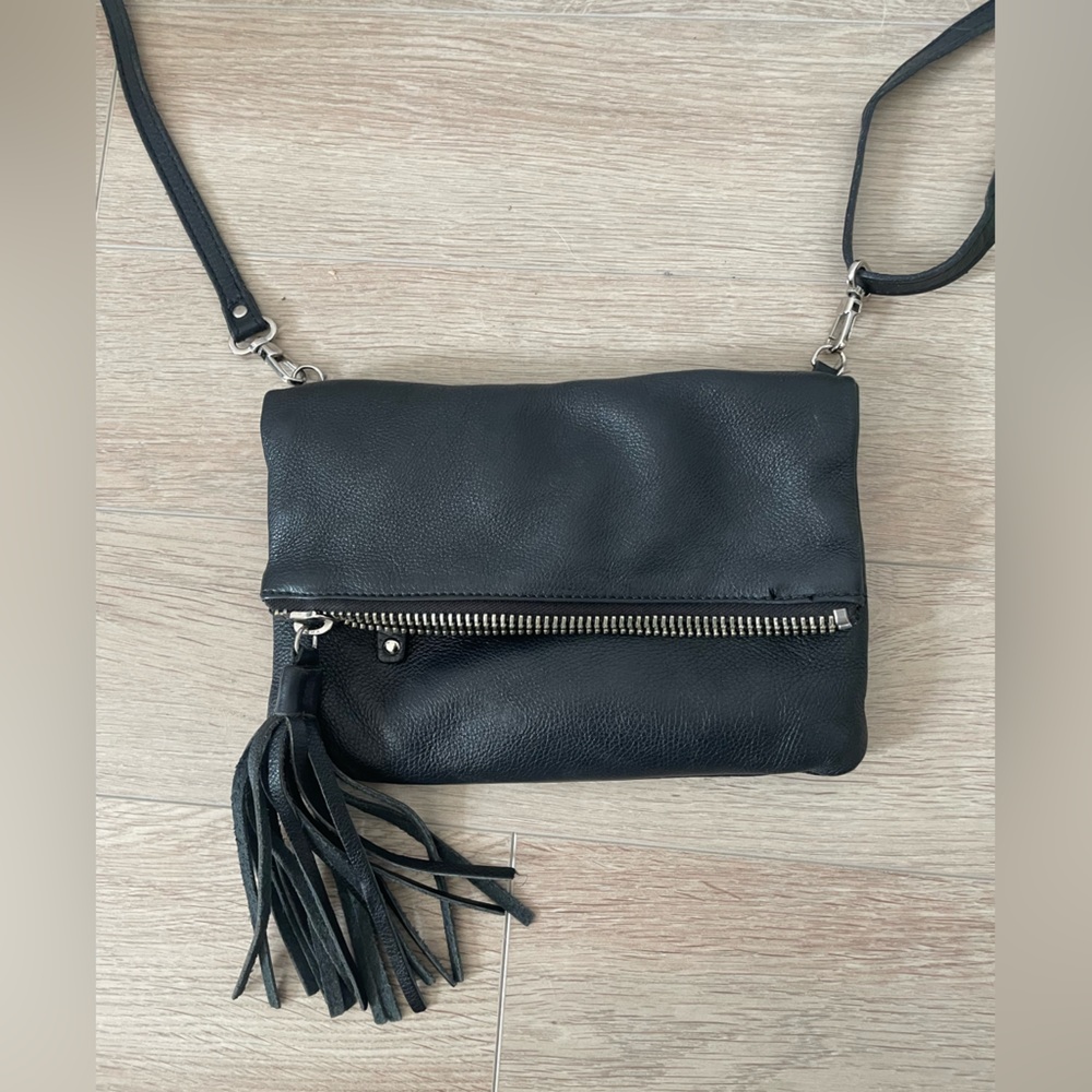 Roots Leather Crossbody Bag